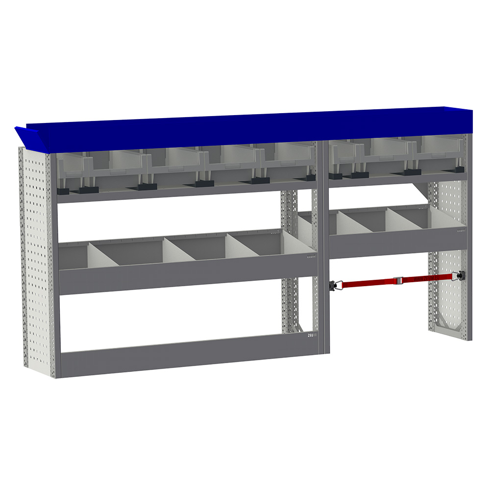 Budget inrichting "02" linkerzijde tbv NV300 L1H1 kleur grijs/blauw